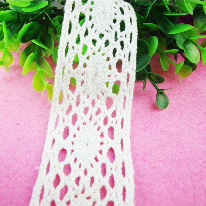 Factory direct delivery: 4cm cotton thread lace knitted home textiles, handcrafted hair accessories, children's clothing, hat decorations, necklines, cuffs Specification image