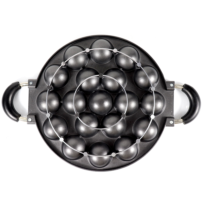 ALUMINUM NONSTICK CAKE PAN 19 HOLES cast aluminum non-stick 19-hole round egg cake Application Scenario