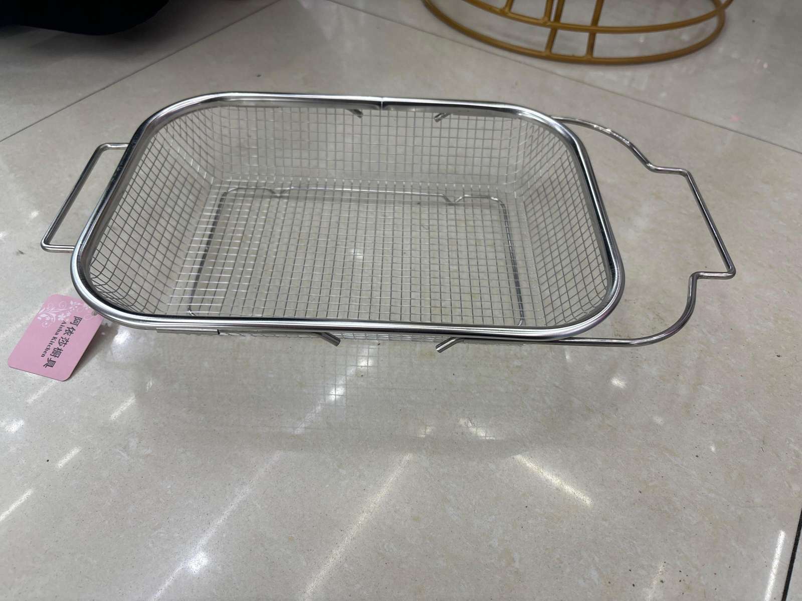 厨房神器不锈钢沥水篮盆 洗菜篮水果篮子 日用百货厨房整理必备 简约耐用产品图