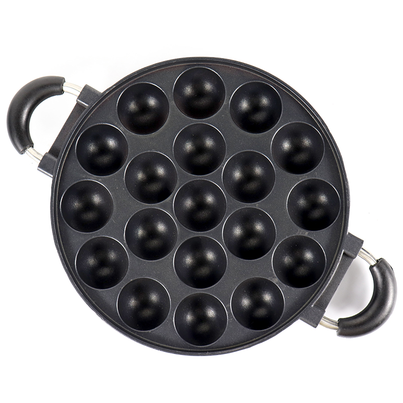 ALUMINUM NONSTICK CAKE PAN 19 HOLES cast aluminum non-stick 19-hole round egg cake Item Picture