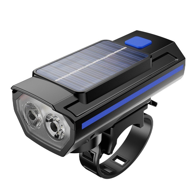 7592USB rechargeable bicycle solar headlight, horn light, bell, night cycling headlight, bicycle strong light flashlight equipment Application Scenario