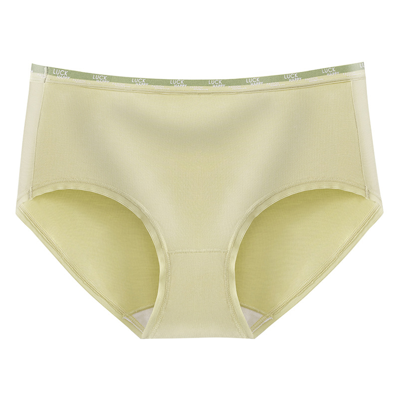 60支莫代尔纯棉女士内裤中腰无痕透气纯棉裆高弹大码内裤女批发1图