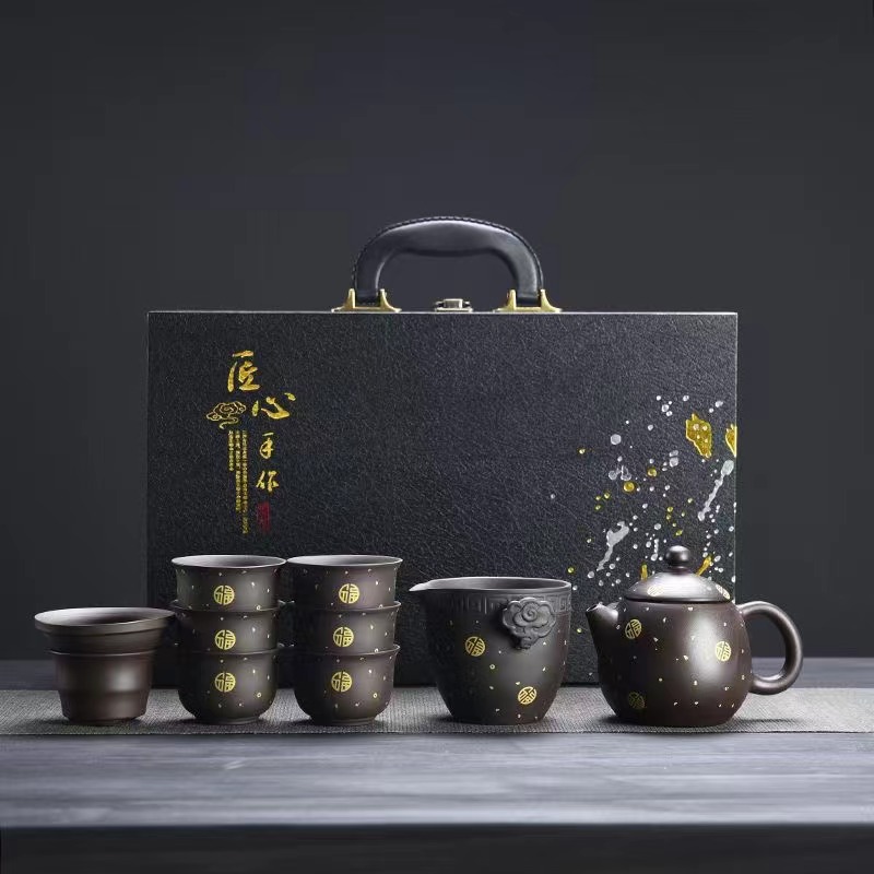 陶瓷茶具套装陶瓷壶陶瓷杯陶瓷茶洗茶海盖碗茶具套装 thumbnail