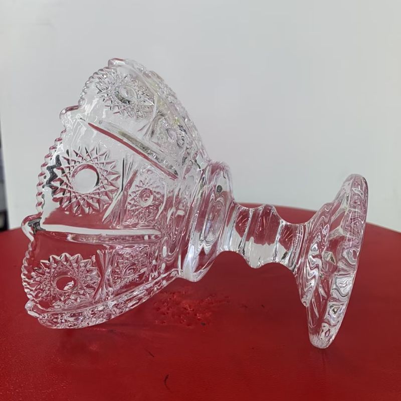 家用创意无铅加厚冰激凌杯玻璃果汁杯甜品杯雪糕冰淇淋杯奶昔杯白底实物图