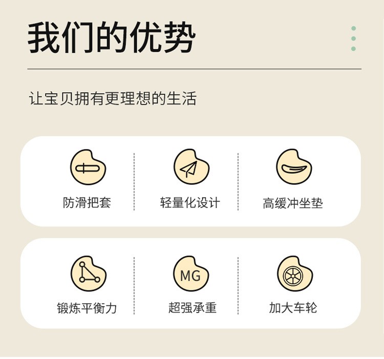 儿童滑行车仿侧翻自行车1一3-5岁男女宝宝平衡车小孩玩具车三轮车详情2