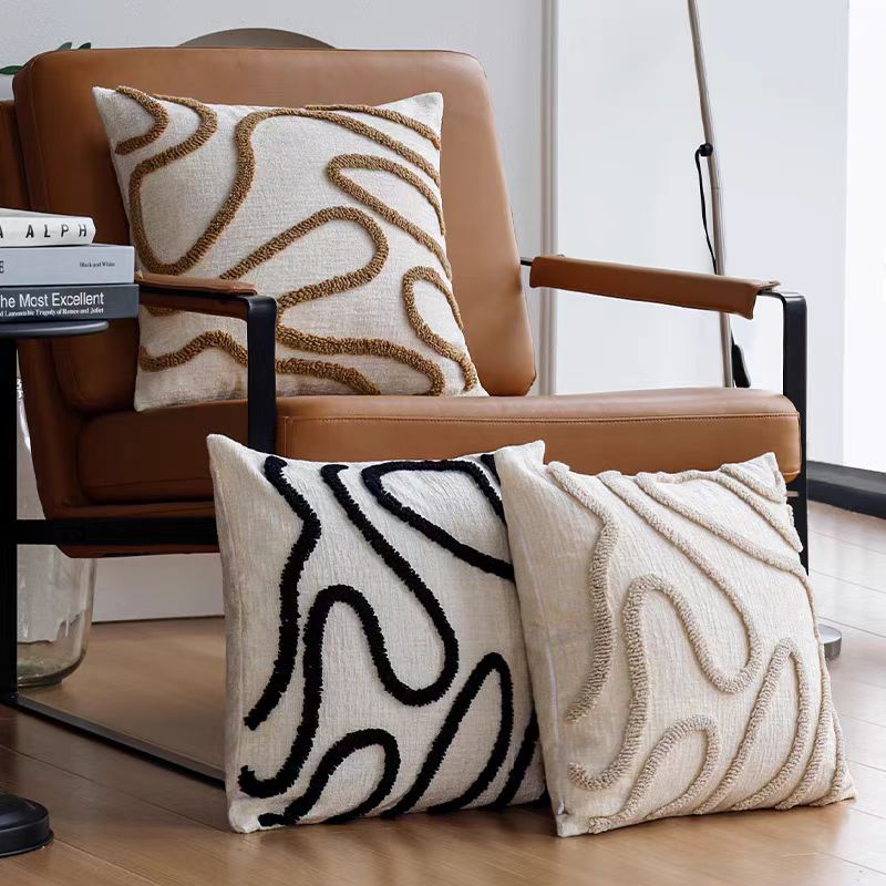 Advanced sense of simple line doctrine sofa pillow pillow, pillow case thumbnail