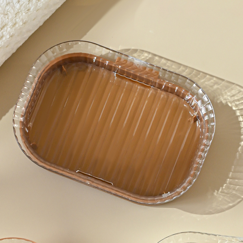 M73-2916 Double-layer soap box wall-mounted soap box in stock wholesale. Bottom prism-shaped anti-slip box, no need for drilling wall-mounted Item Picture