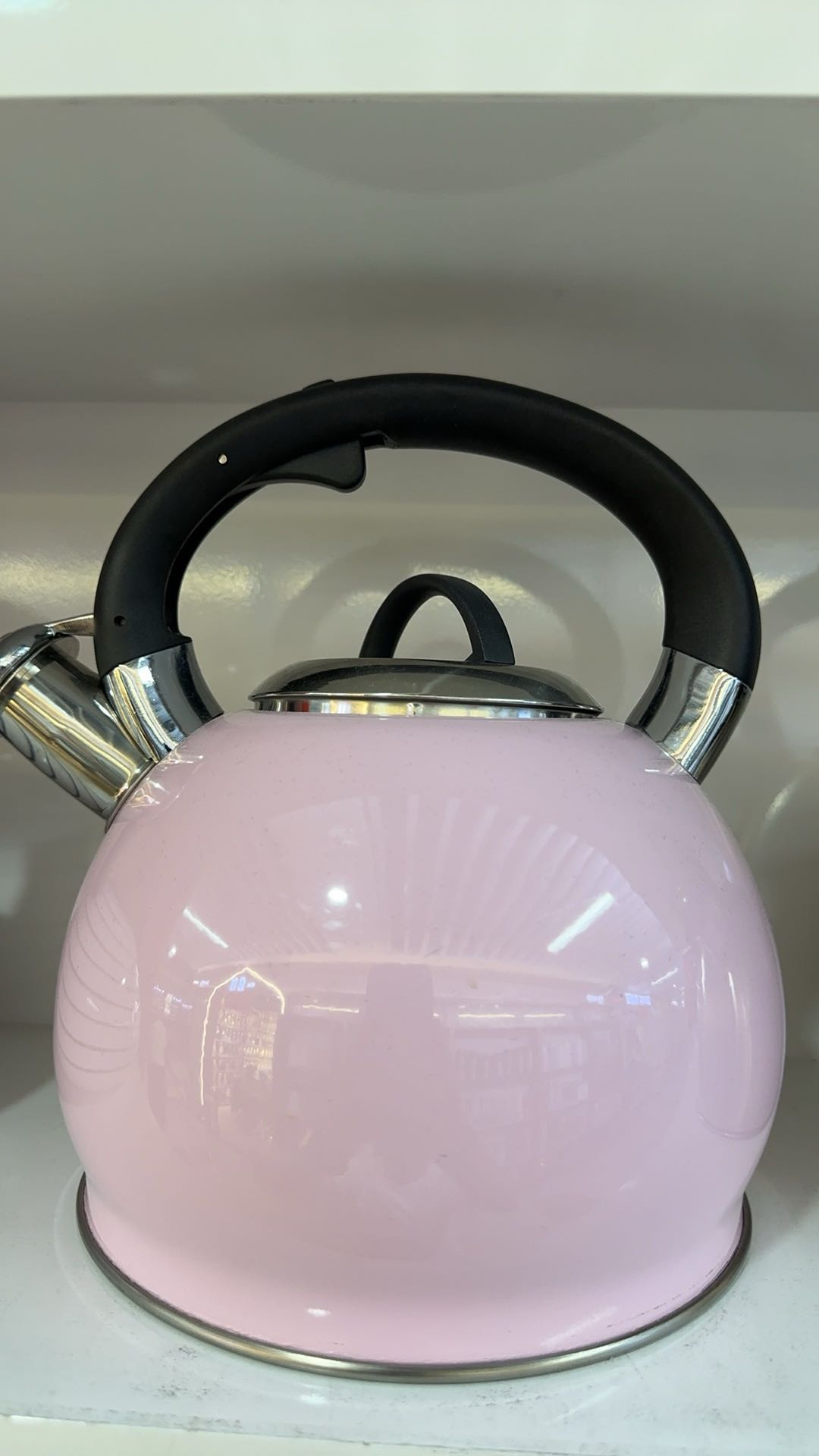 Gas stainless steel gas induction cooker, universal whistling household pink striped kettle Specification image