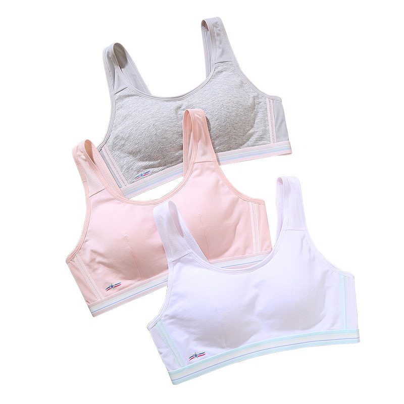 Sports underwear for girls in the growth period, shockproof running fixed cup vest for junior high school and senior high school students, bras without underwire 1 Specification image