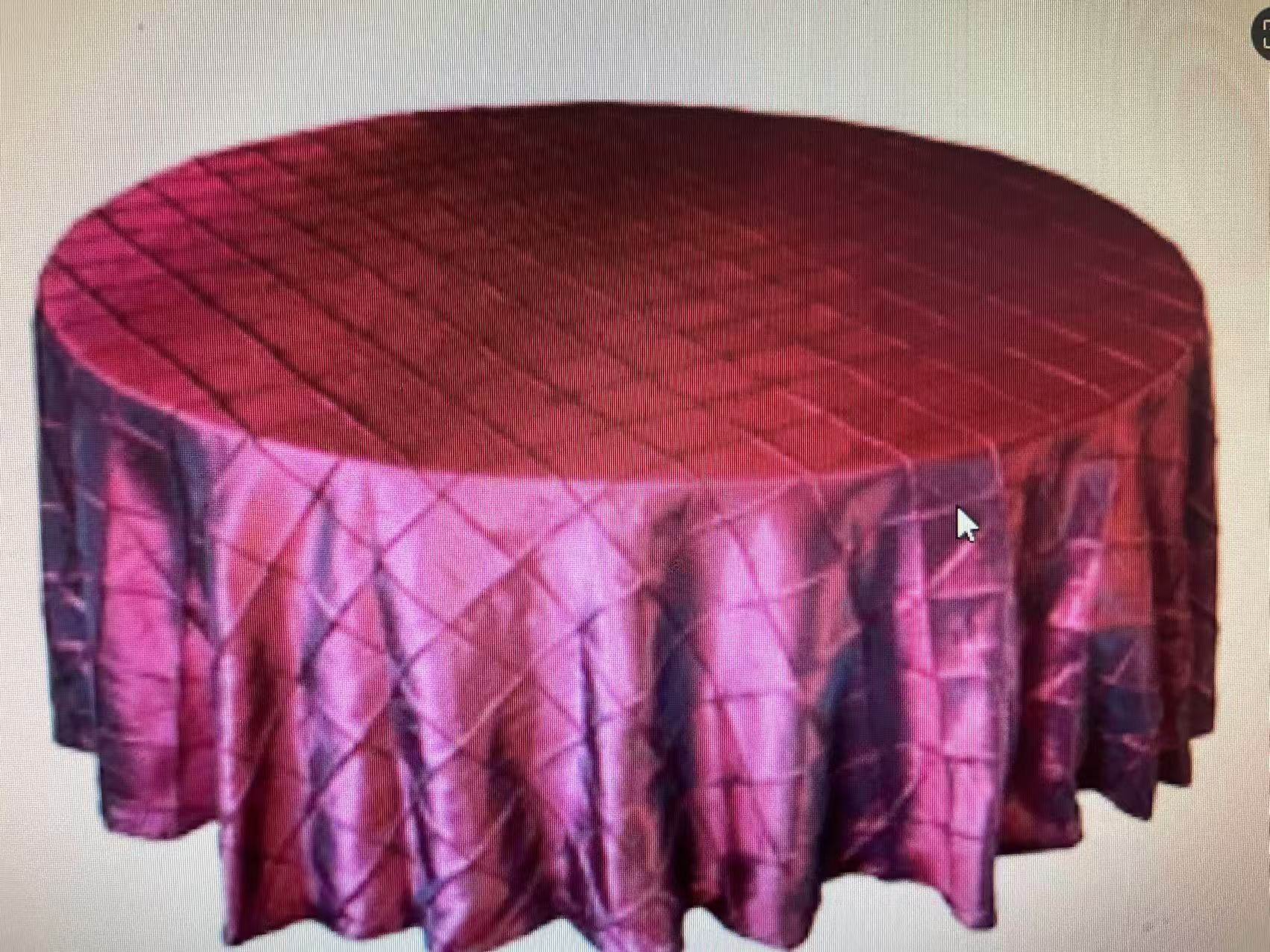 Custom-made 90-inch chameleon fabric checkered tablecloth for wedding, restaurant table cover, round elastic tablecloth for banquets details Picture