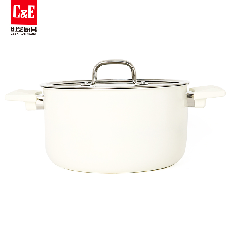 C&E Creative stainless steel steamer, high appearance level, multi-functional pot for steaming and boiling at the top and bottom, soup pot, kitchenware, household use Application Scenario