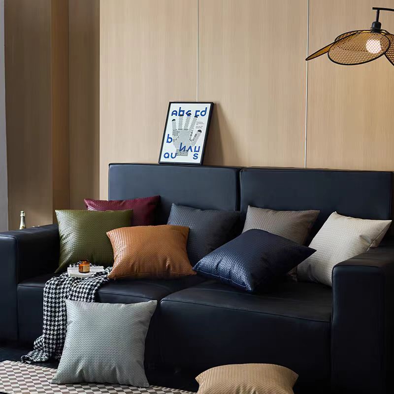 Modern Nordic light luxury leather living room sofa pillow, pillow case