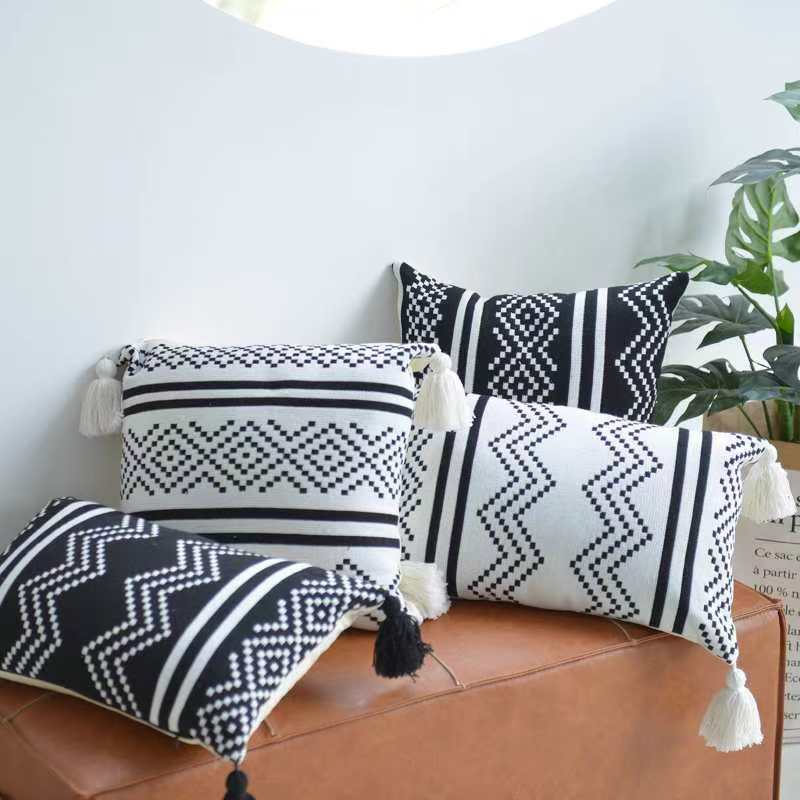 National simple wind knitted tufting series living room sofa pillow, pillow case