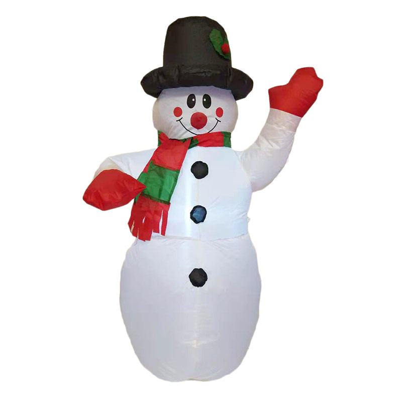 Venta directa de fábrica justo justo navidad inflable 1.2M snowman black hat al por mayor details Picture