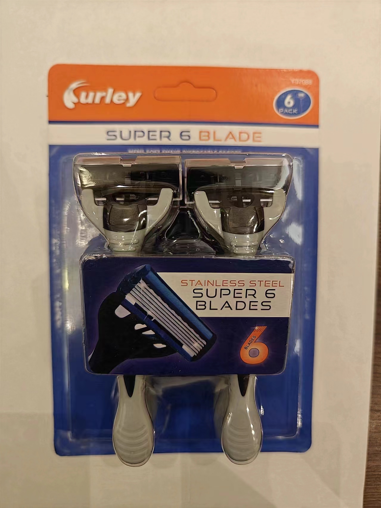 6层手动剃须刀6把装 刮胡子外贸出口支持量大定制