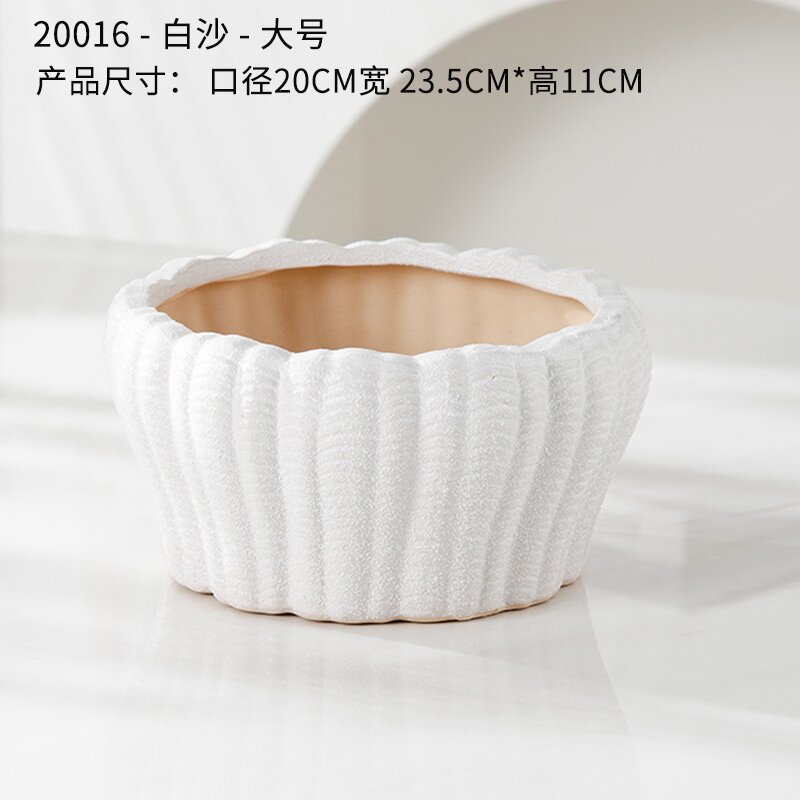 New ceramic flower POTS for gardening, Phalaenopsis succulents, black and white flower POTS and vases for living rooms, courtyards and hotels Specification image