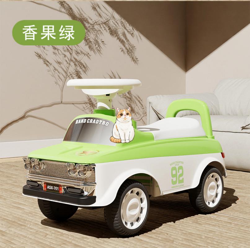 儿童平衡车1到3岁新款四轮溜溜车仿古滑行车宝宝学步车防摔防侧翻