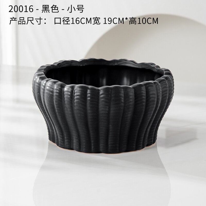 New ceramic flower POTS for gardening, Phalaenopsis succulents, black and white flower POTS and vases for living rooms, courtyards and hotels details Picture