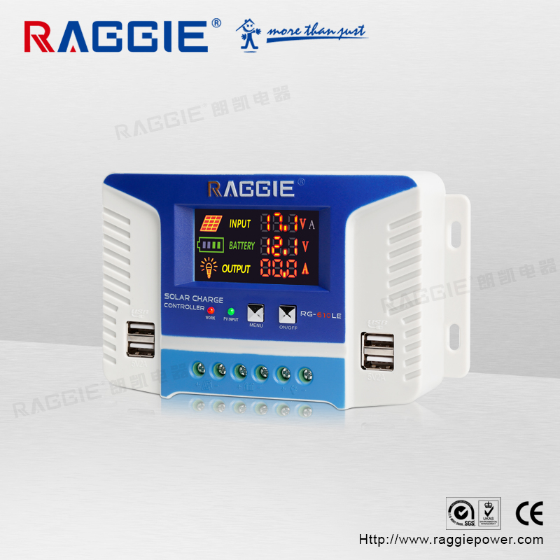 太阳能产品，太阳能控制器，10A控制器，PWM控制器，RAGGIE控制器,12V/24V自动切换控制器