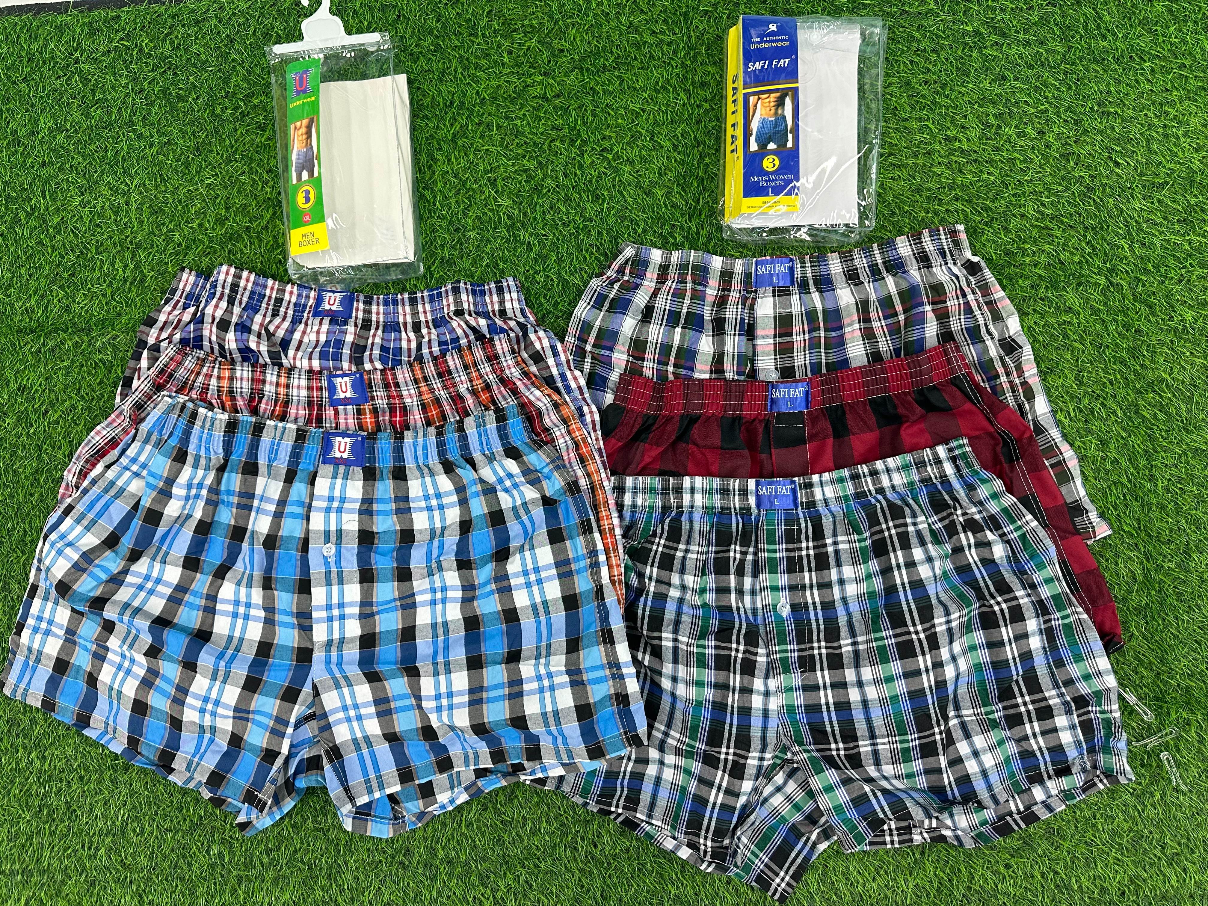 男士内裤纯棉全棉四角裤跨境阿罗裤平角高腰宽松透气男内裤大码