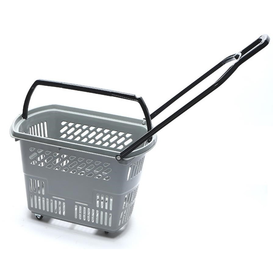 Supermarket shopping baskets, shopping baskets, thickened shopping baskets for stores, convenience stores, snack shops, plastic baskets, beer baskets, wheeled and pull-rod shopping baskets Item Picture