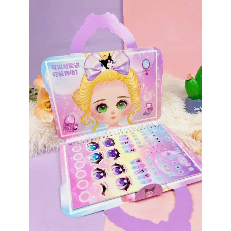 Cartoon costume quiet Pack Watercolor coloring set Creative watercolor children's doodle Painting diy handcrafted changing and coloring pic 7