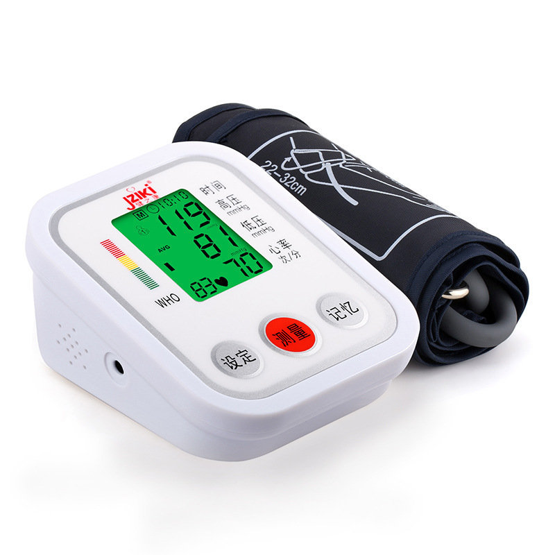Factory direct sales electronic blood pressure monitor with voice broadcast, specially designed for the elderly with three-color backlit arm blood pressure measurement 1 Specification image