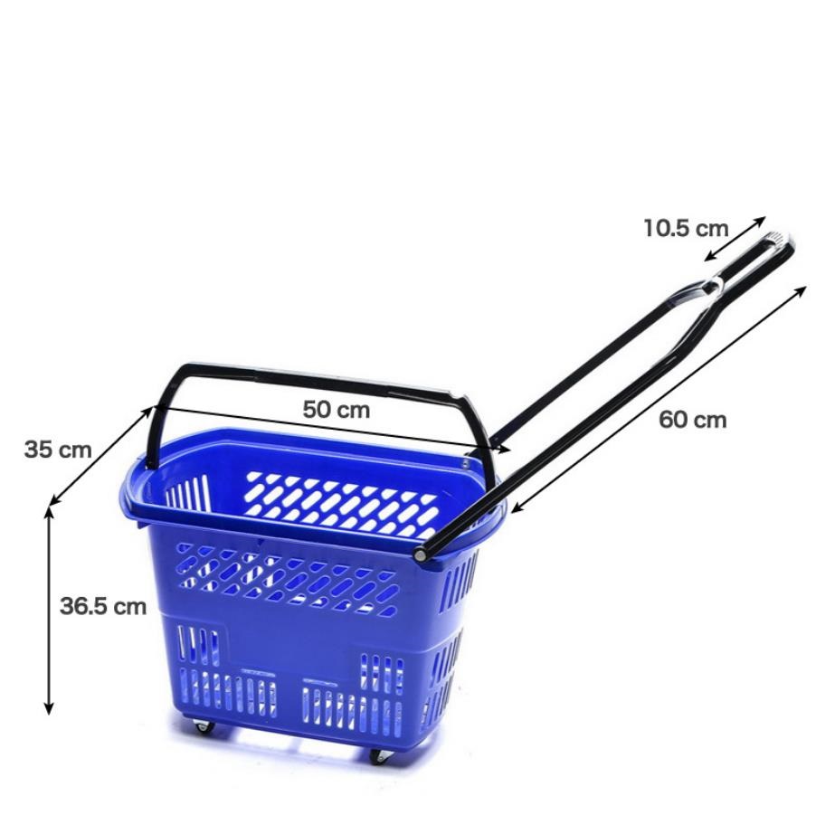 Supermarket shopping baskets, shopping baskets, thickened shopping baskets for stores, convenience stores, snack shops, plastic baskets, beer baskets, wheeled and pull-rod shopping baskets Application Scenario