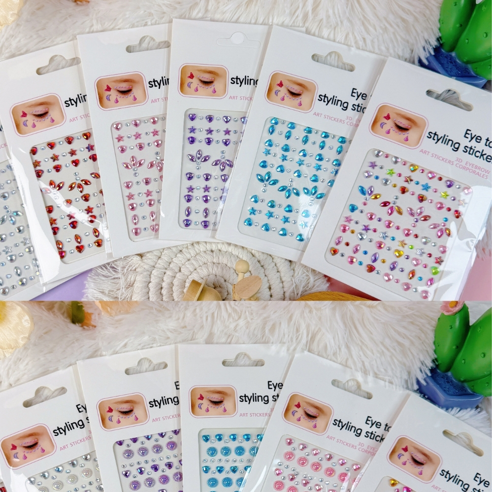 Sparkling cheek stickers, face stickers, decorative princess face stickers, diamond stickers, stage performance eye makeup, water diamond stickers