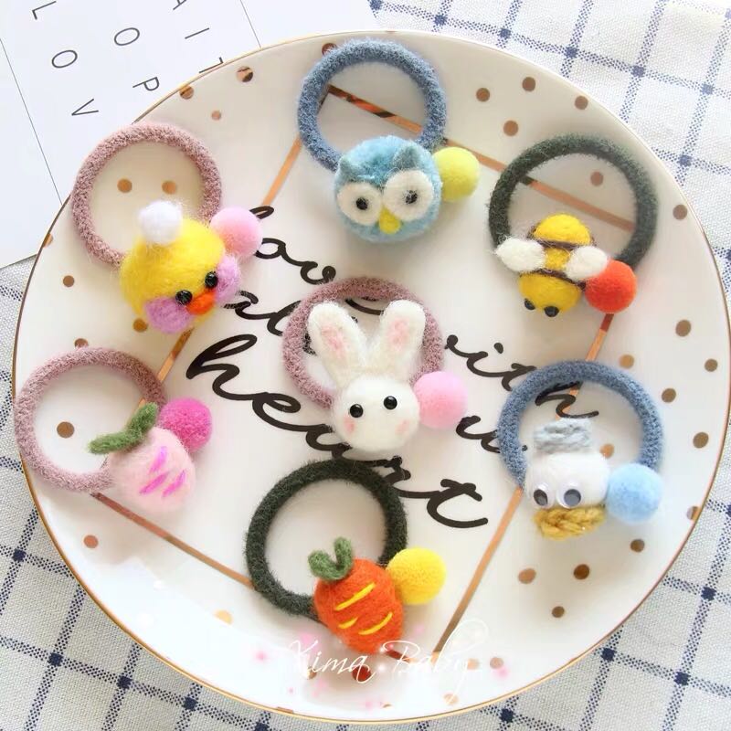 Children's hair accessories, cute wool felt, girls' hair bands, baby hair bands, strawberry hair strings, rabbit radish headwear [1180 details Picture