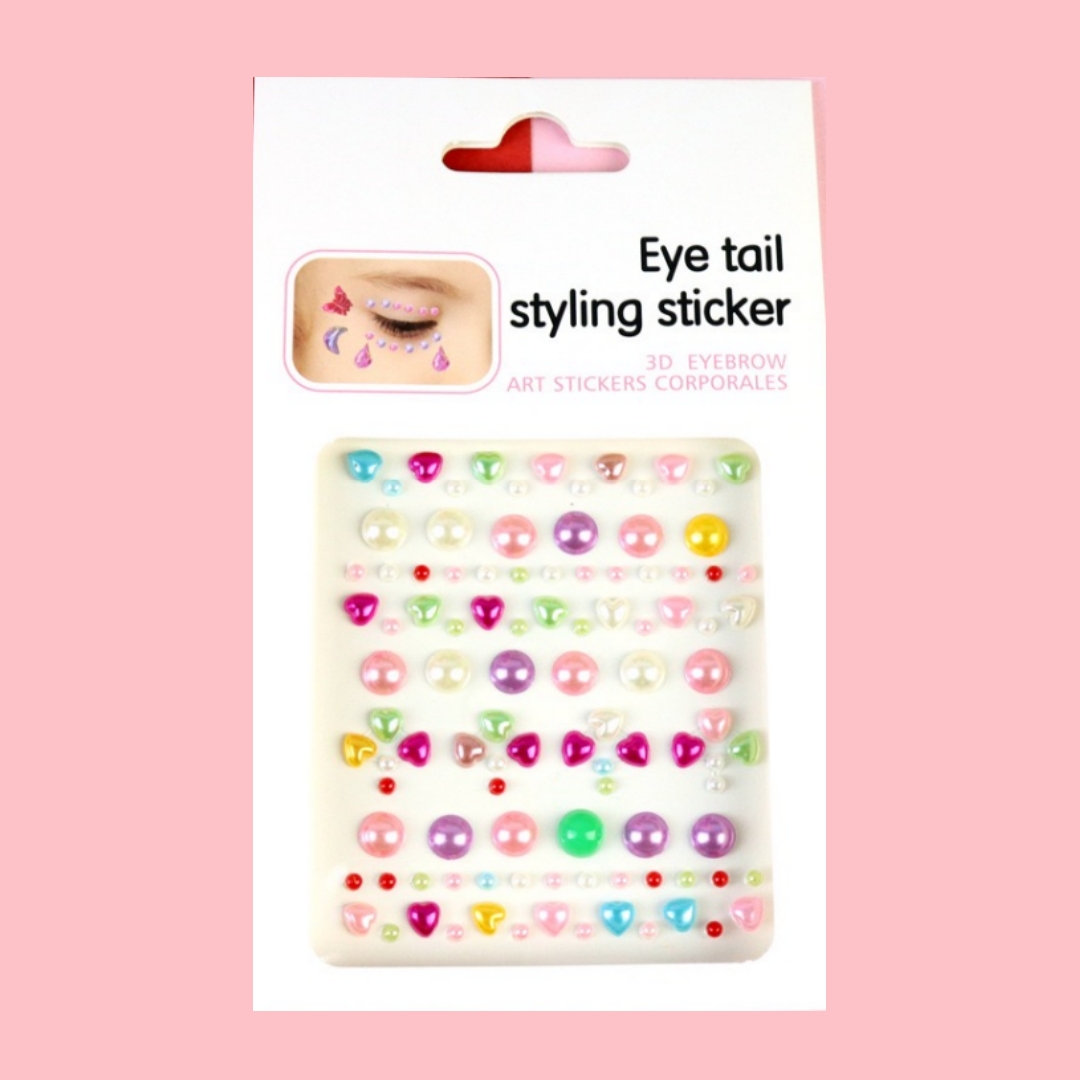 Sparkling cheek stickers, face stickers, decorative princess face stickers, diamond stickers, stage performance eye makeup, water diamond stickers Item Picture