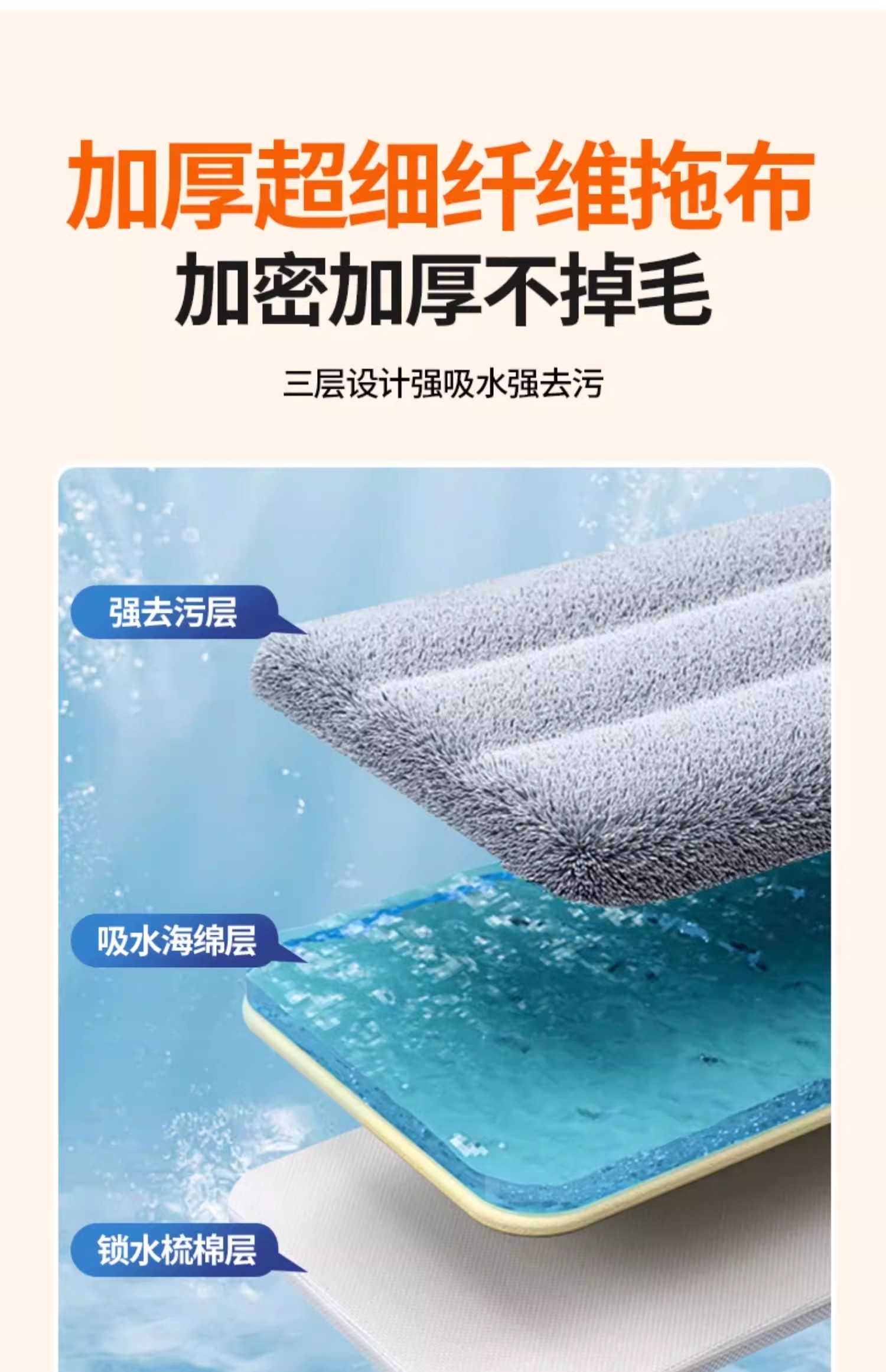 拖把/海绵拖布/胶棉拖把/电动拖把/好神拖拖把产品图