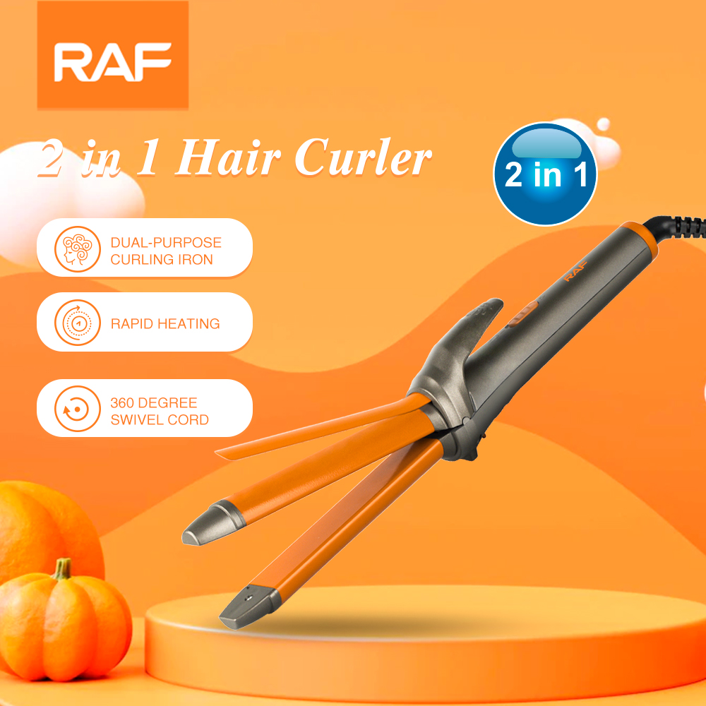 The new two-in-one curling iron straightener with ceramic clamps can be used for both dry and wet straightening. It features large curls with inward bangs for hair replacement