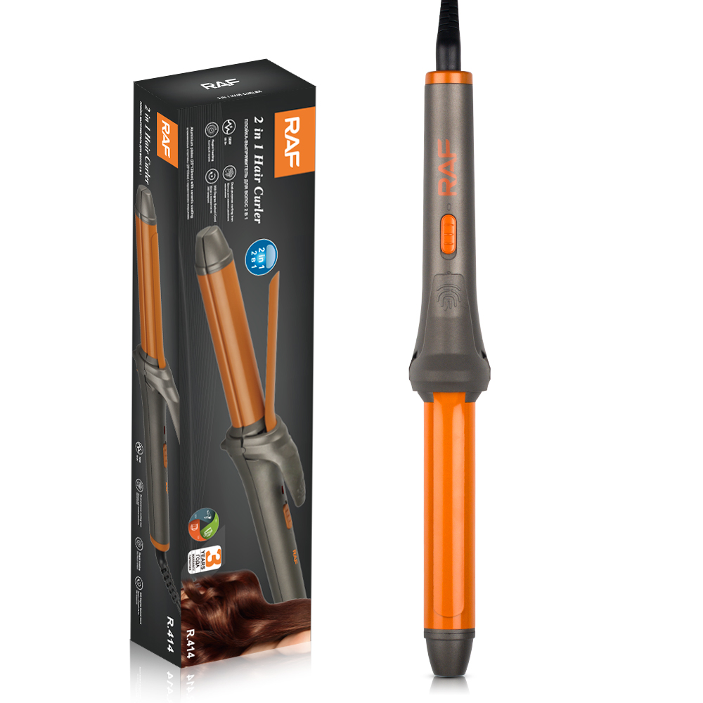 The new two-in-one curling iron straightener with ceramic clamps can be used for both dry and wet straightening. It features large curls with inward bangs for hair replacement details Picture