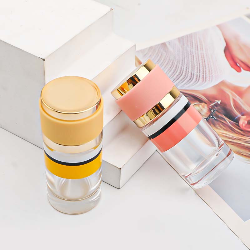 30ml cylindrical spray bottle, six-color mixed hair screw-top glass bottle, portable travel perfume, portioned bottle Specification image