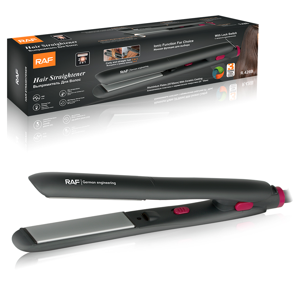 RAF European standard cross-border straightening hair heating plate LCD portable curling iron Home fluffy multi-functional curling iron Application Scenario