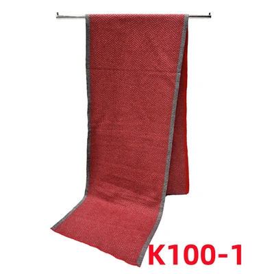 Autumn And Winter New Men's Knitted Blended Scarf Lattice Warm Europe And The United States Simple Business Leisure Young Neck Manufacturers Wholesale