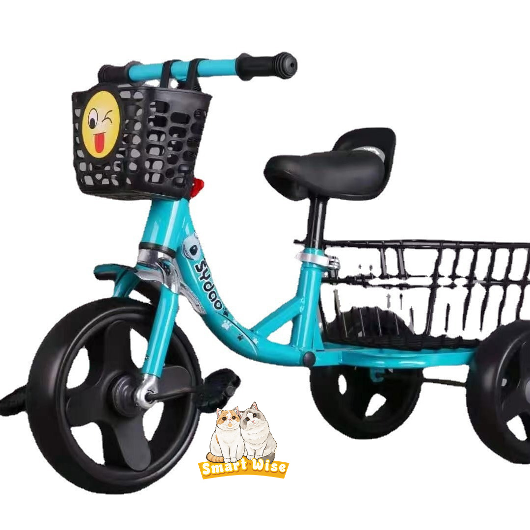 Children's Tricycle 2-3-6 Year Old Big Baby Bike Kids Pedal With Bucket Tricycle Stroller