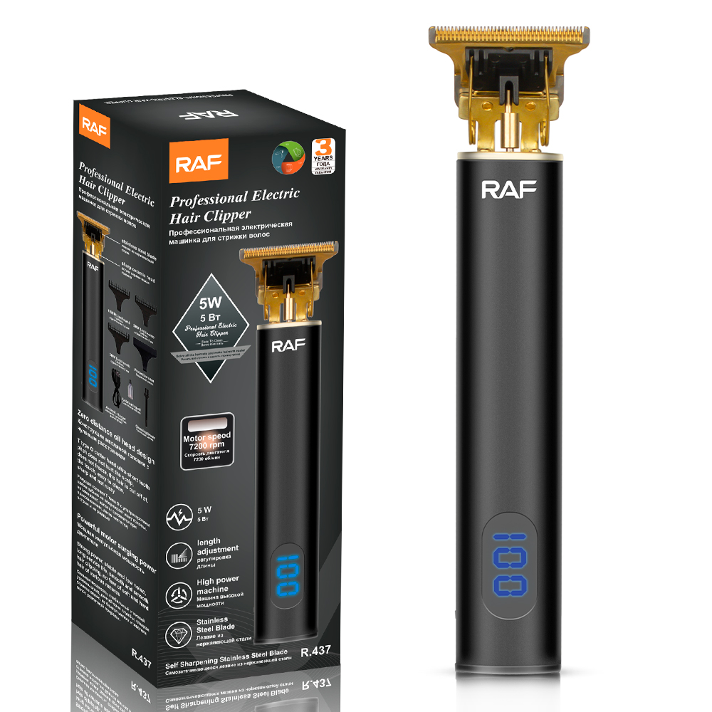 RAF Cross-border Electric household hair clipper, high-power shaving head, electric clipper, retro oil head, rechargeable engraving electric R.437