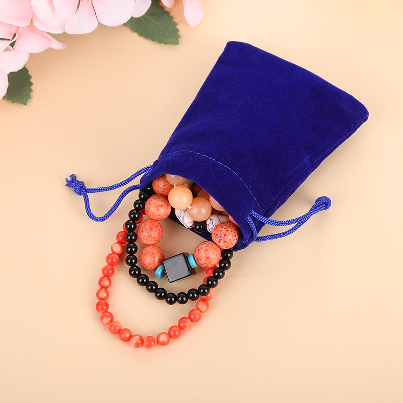 9*12 dark blue velvet bags, accessory bags, jewelry bags. details Picture