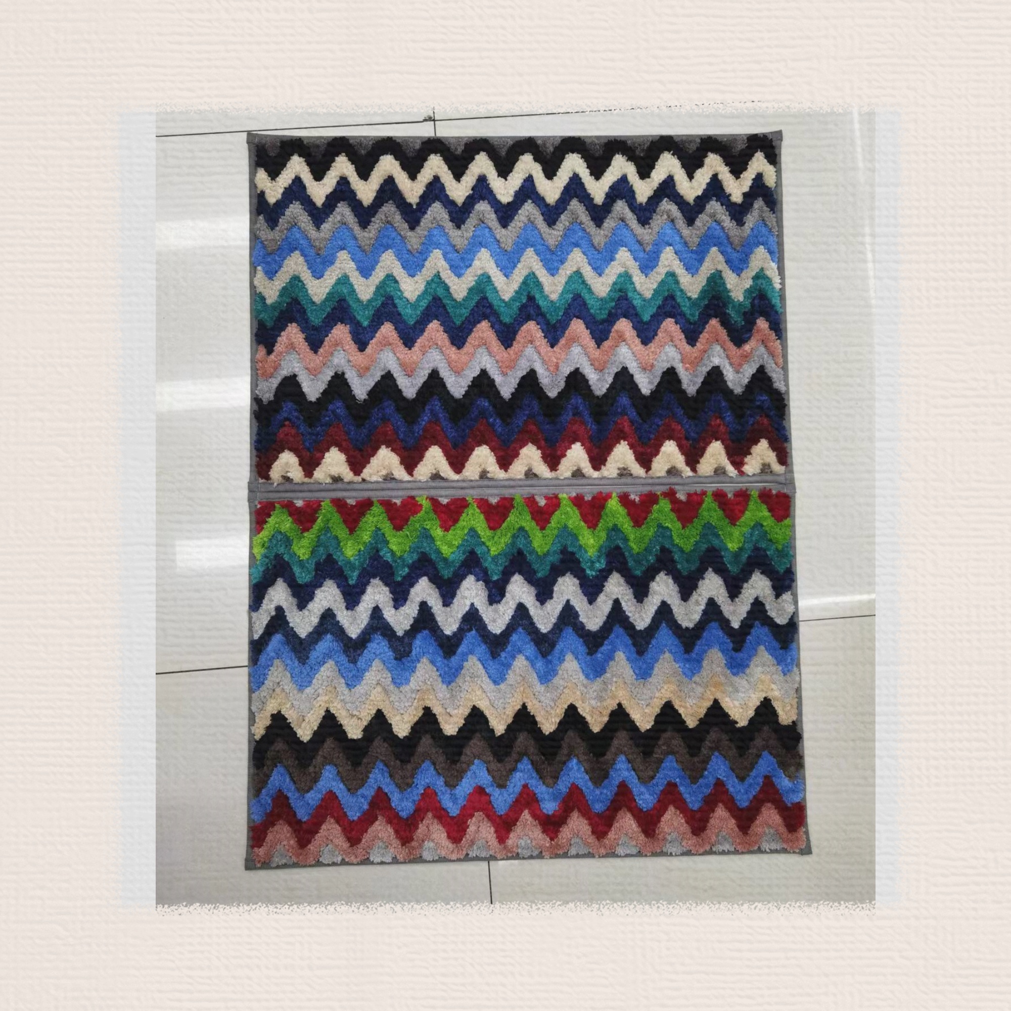 New color tail yarn floor mat, water-absorbing anti-slip mat, door mat, carpet, floor mat, bathroom mat and kitchen mat. Randomly mixed colors. Size: 40*60cm Specification drawing