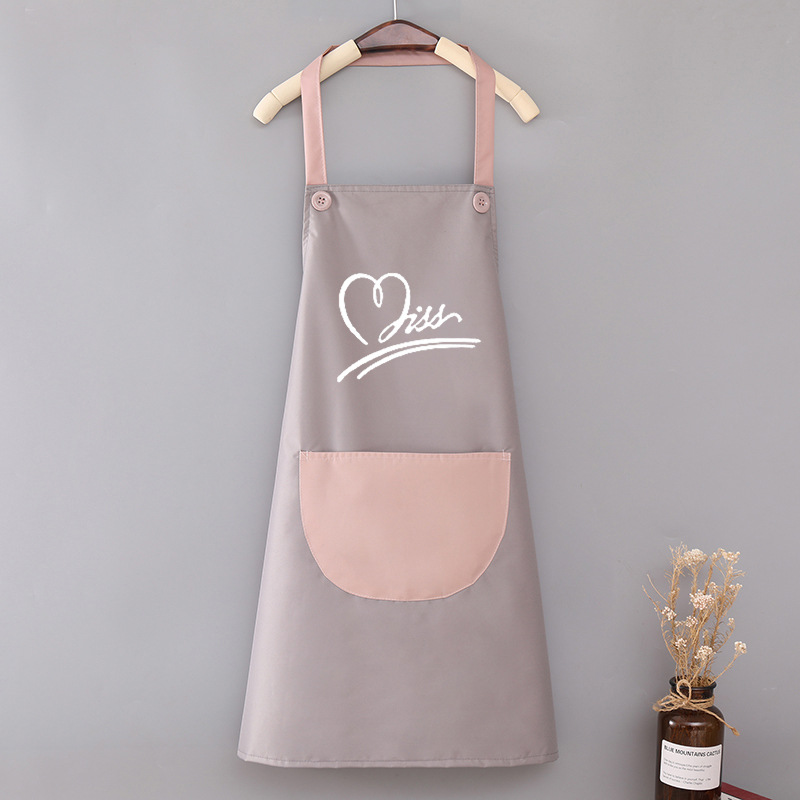 Apron Home kitchen waterproof and oil-proof 2022 new style popular catering special men's and women's printed work clothes waist for summer Item Picture