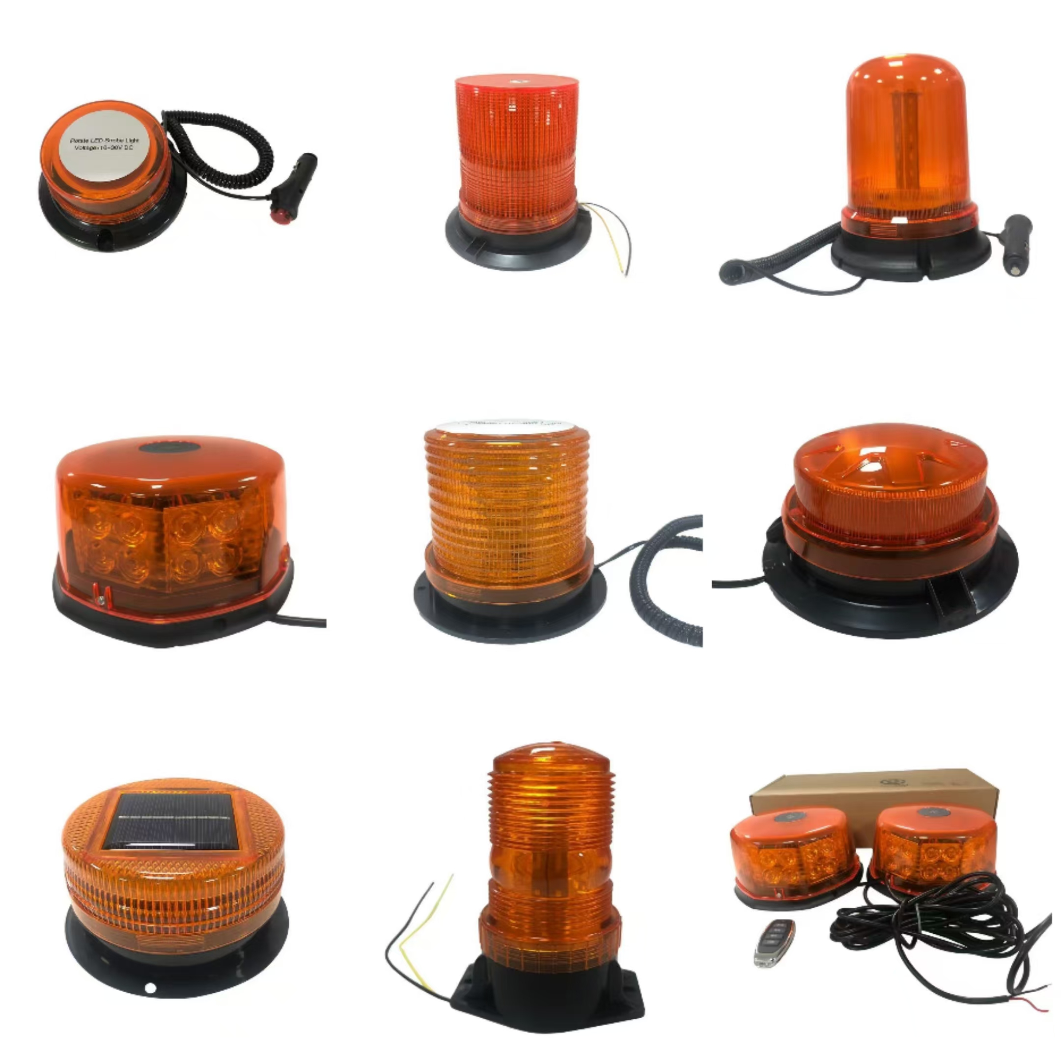 Automobile LED warning lights, rotating alarm lights, yellow flashing lights, roof lights, 24V forklift lights, solar workcar lights