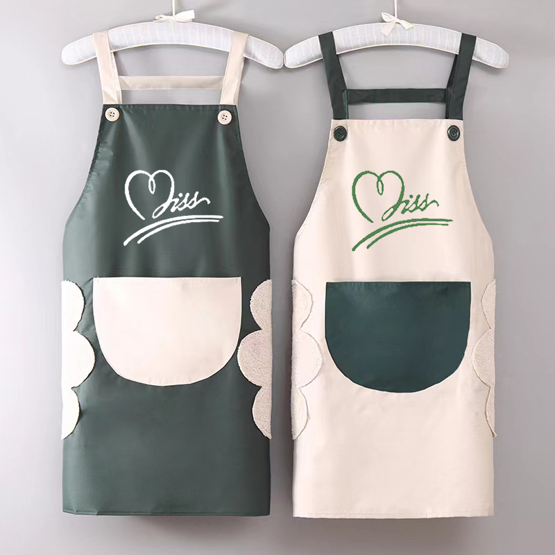 Apron Home kitchen waterproof and oil-proof 2022 new style popular catering special men's and women's printed work clothes waist for summer