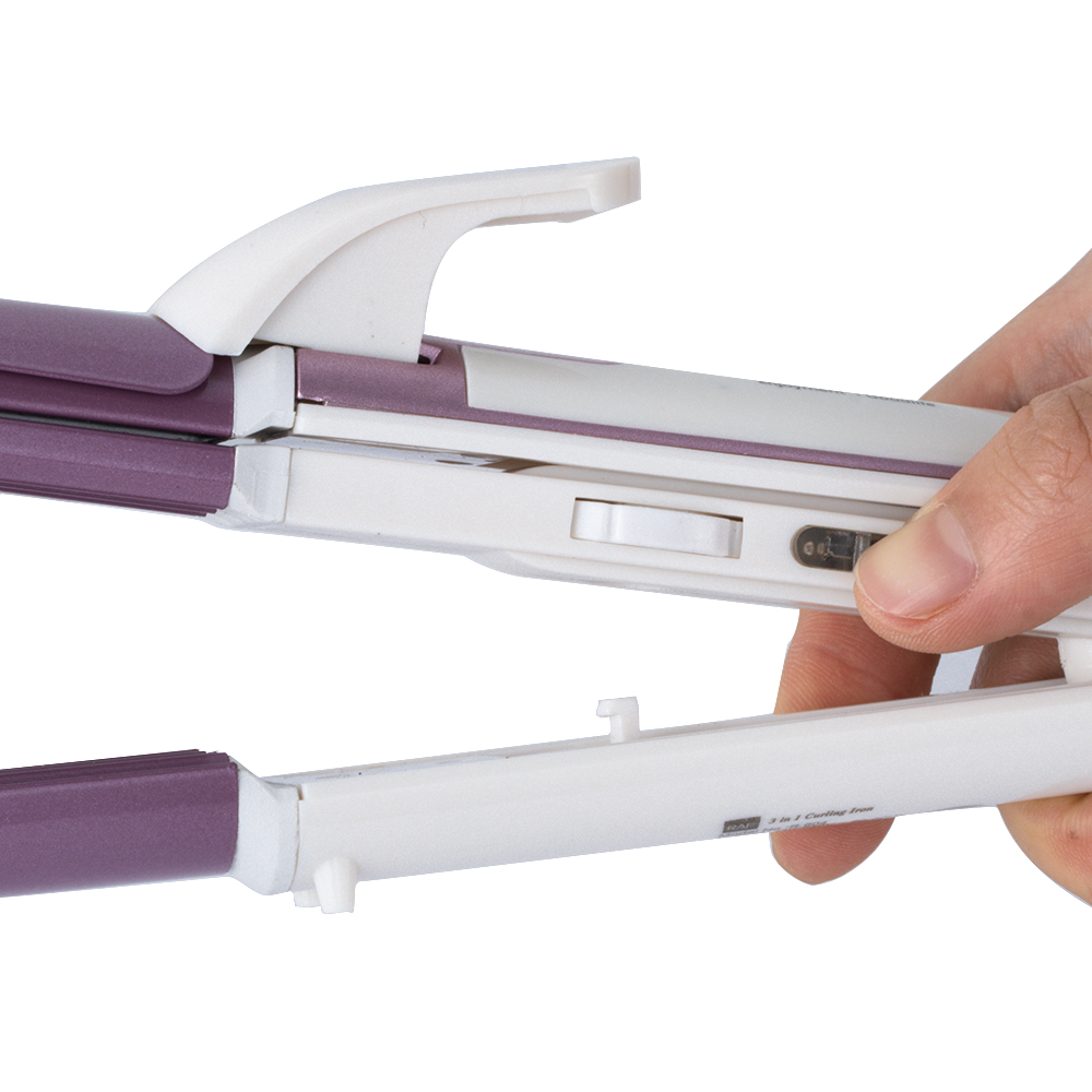 RAF's new two-in-one curling iron and straightener, ceramic clamp, suitable for both dry and wet straight curls, large inward bangs, R.604 Item Picture