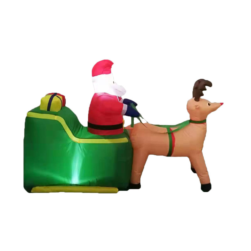 Factory direct sales, just in time for Christmas inflatable single deer trolley wholesale in stock Item Picture
