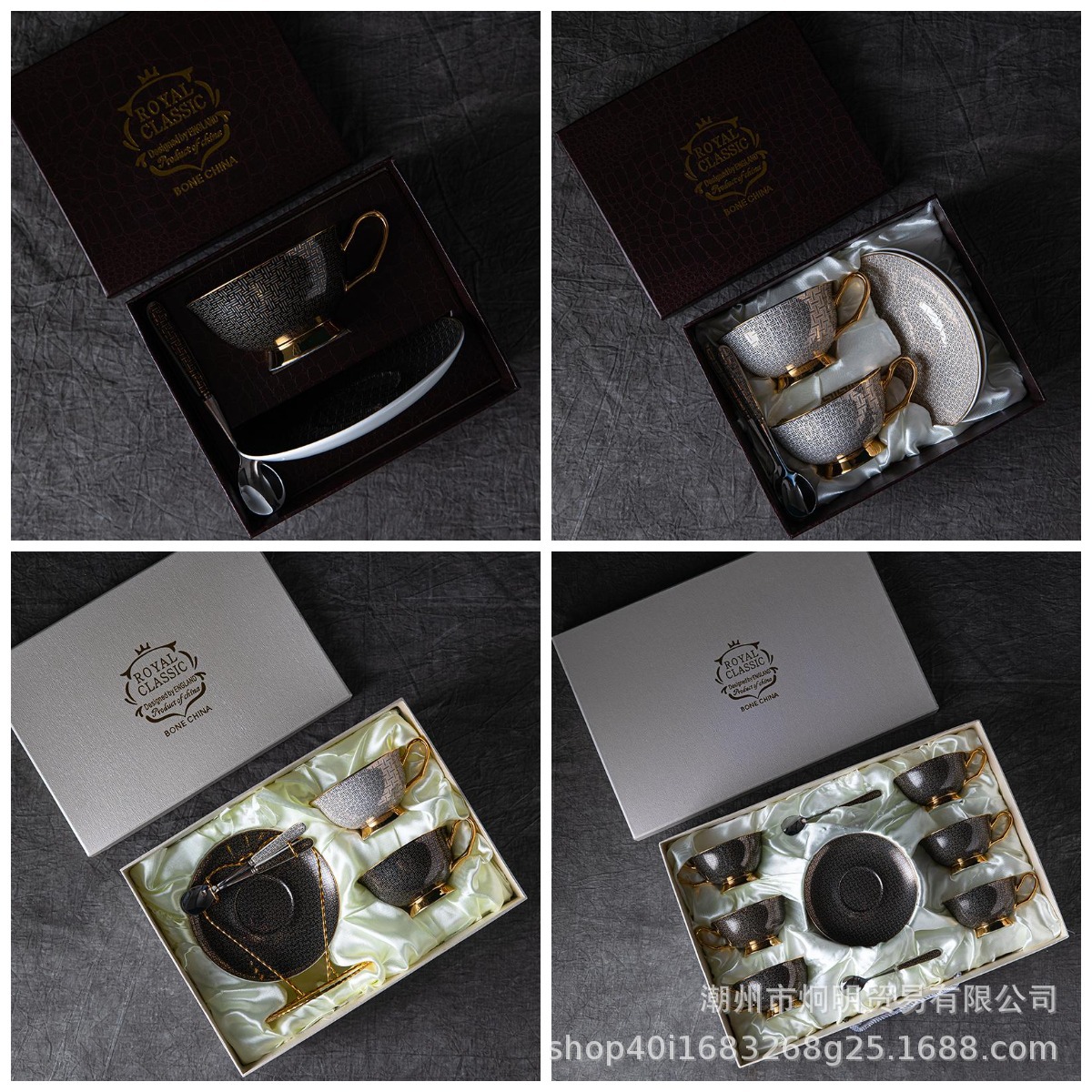 European-style bone China coffee cup and saucer set, ceramic retro water cup, high-end feel, British afternoon tea cup utensils 111 details Picture