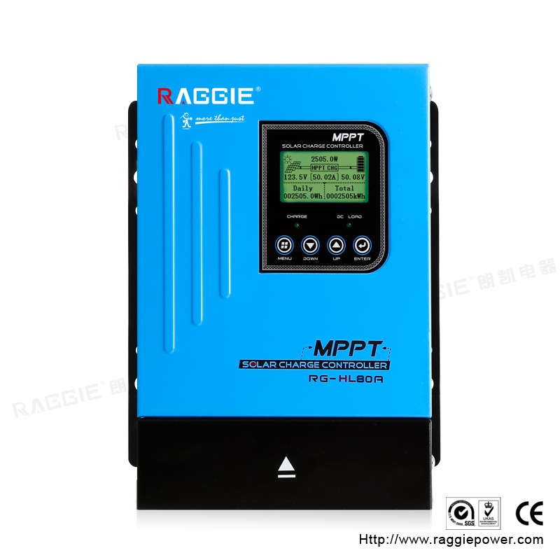 HL series 80A controller, solar product solar controller MPPT controller RAGGIE, intelligent controller,12V, 24V, 36V, 48V voltage automatic switching details Picture