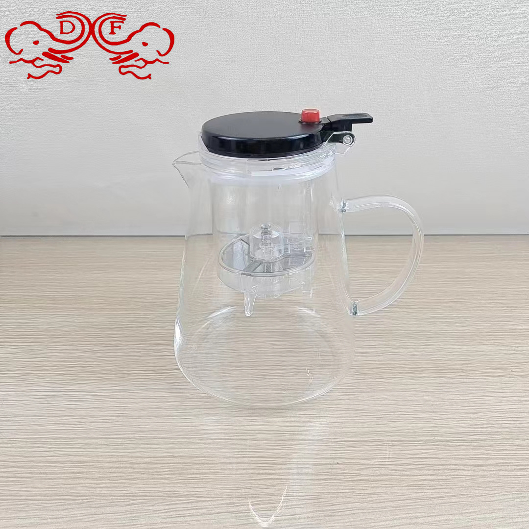 CF68305 إناء الشاي المنبعث من كؤوس شاي معزول، غلاية مفرغة من زجاج وعاء شاي مقاوم للحرارة من نوع DF Tradinghouse Item Picture