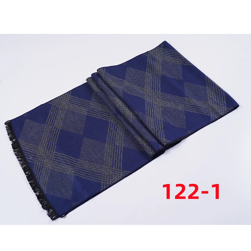 Autumn And Winter New Men's Scarf Lattice Warm Europe And The United States Simple Business Leisure Young Neck Manufacturers Wholesale 2024 Multi-Color Striped Scarf Wholesale Customization